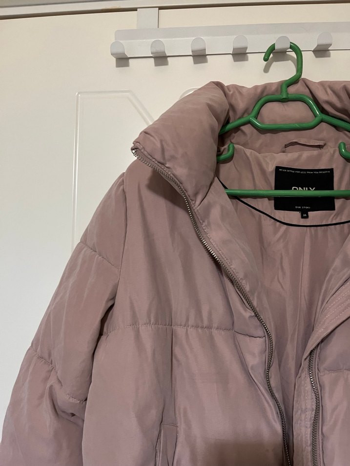 ONLY PEMBE KADIN CROP ŞİŞME MONT - Görsel 3