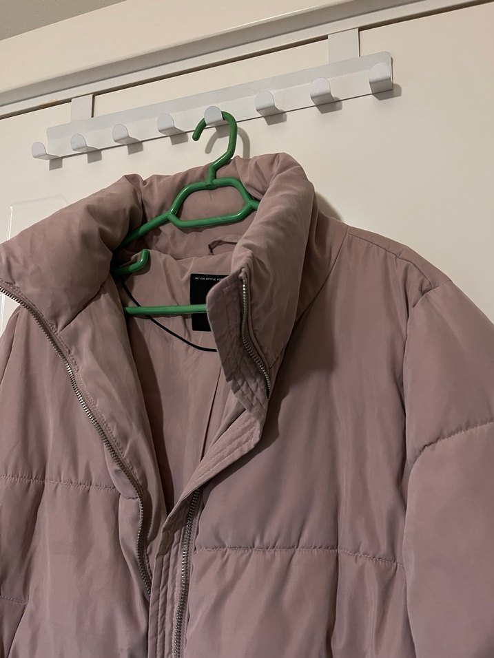 ONLY PEMBE KADIN CROP ŞİŞME MONT - Görsel 5