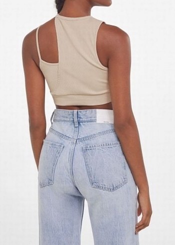 Bershka Fitilli Asimetrik Crop Top - Görsel 3