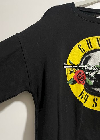 Siyah Guns N' Roses Baskılı Sweatshirt