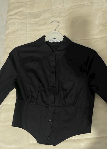Bershka Bershka Siyah korse detaylı gömlek