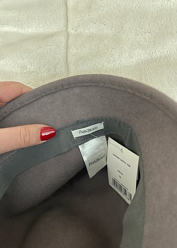  Beden Park Bravo Gri Kadın Şapka Çiçek ve Tül Detaylı
