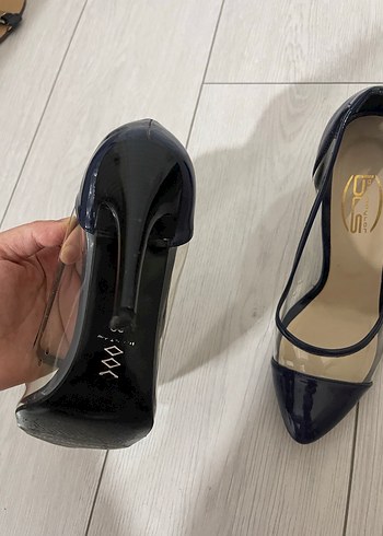 Lacivert Rugan Stiletto Kadın Topuklu - Görsel 4