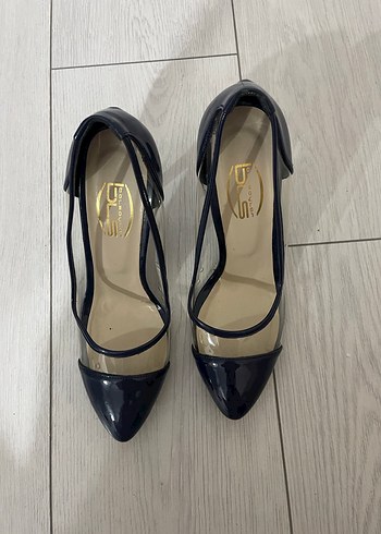 Lacivert Rugan Stiletto Kadın Topuklu - Görsel 5