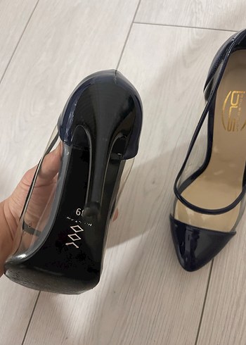 Lacivert Rugan Stiletto Kadın Topuklu - Görsel 3