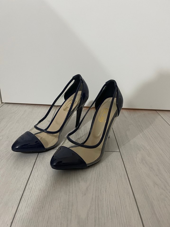 Lacivert Rugan Stiletto Kadın Topuklu - Görsel 2