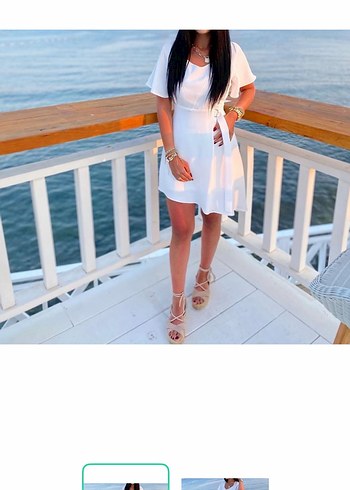 BSL FASHION Beyaz Mini Elbise