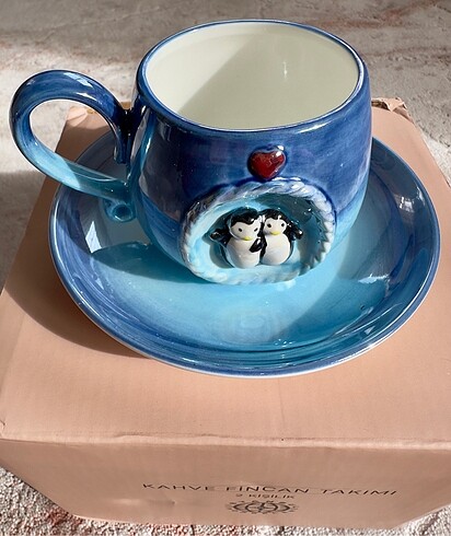 Penguen Çift Kişilik Fincan Takımı