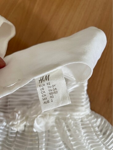18-24 Ay Beden beyaz Renk H&M elbise 2 yaş