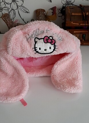Kız ocuk peluş şapka hello kitty