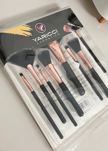 Beden 8 Parça Siyah Makyaj Fırçası Seti