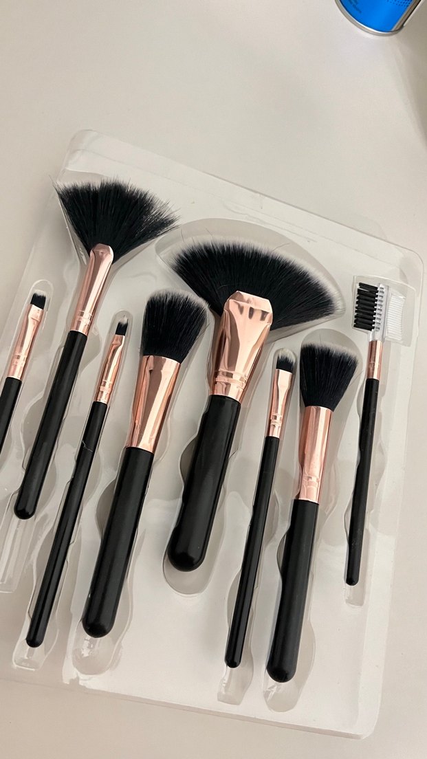 8 Parça Siyah Makyaj Fırçası Seti - Görsel 2