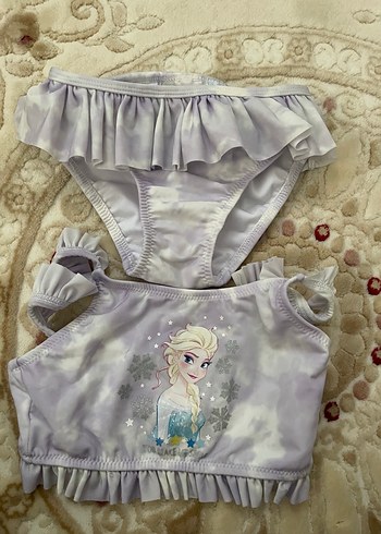 Kız Çocuk Lila Fırfırlı Disney Bikini