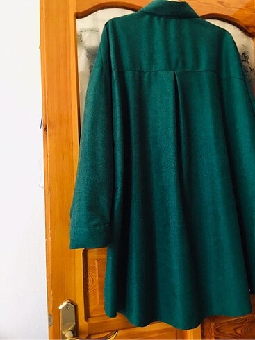 xxl Beden yeşil Renk Süet Gömlek Tunik Zümrüt Yeşili
