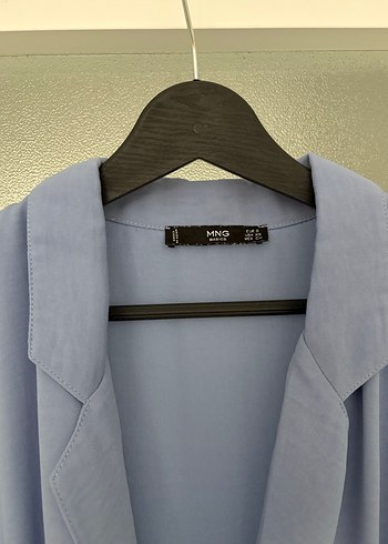 Mango Mavi Dökümlü Kısa Tulum - Görsel 5