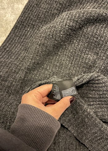 H&M Gri Triko Uzun Kadın Elbise - Görsel 7