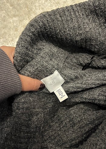 H&M Gri Triko Uzun Kadın Elbise - Görsel 9