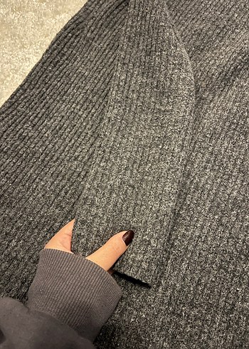 H&M Gri Triko Uzun Kadın Elbise - Görsel 5