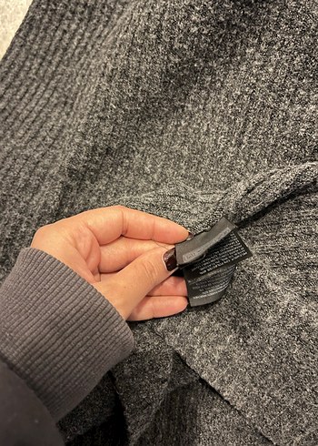 H&M Gri Triko Uzun Kadın Elbise - Görsel 8