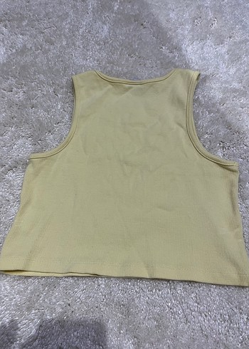 Kızlar için Sarı Baskılı Pamuklu Atlet - Görsel 4