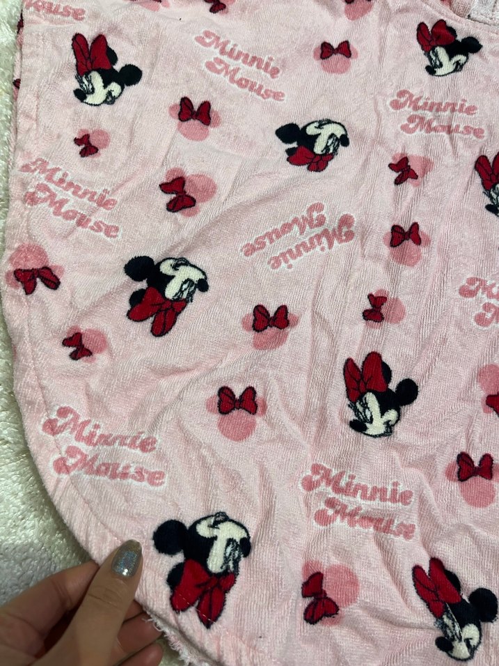 LCW Minnie Mouse Kapüşonlu Kız Panço - Görsel 4