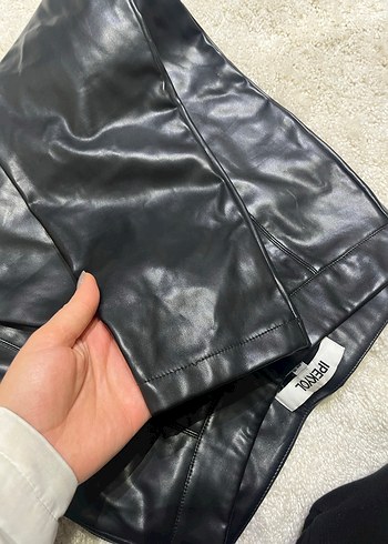 İpekyol Siyah Rugan Kemerli Pantolon - Görsel 6