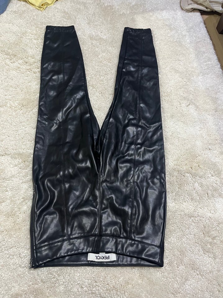 İpekyol Siyah Rugan Kemerli Pantolon - Görsel 2