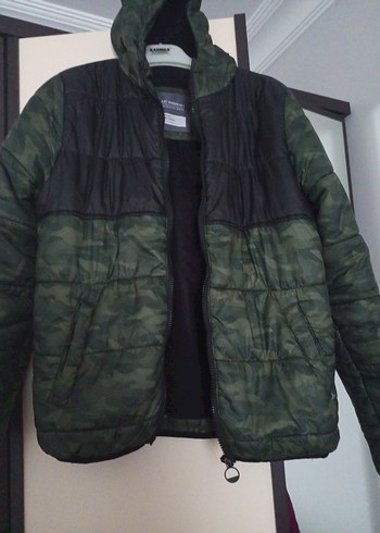 Erkek Çocuk Kamuflaj Desenli Fermuarlı Mont - Görsel 2