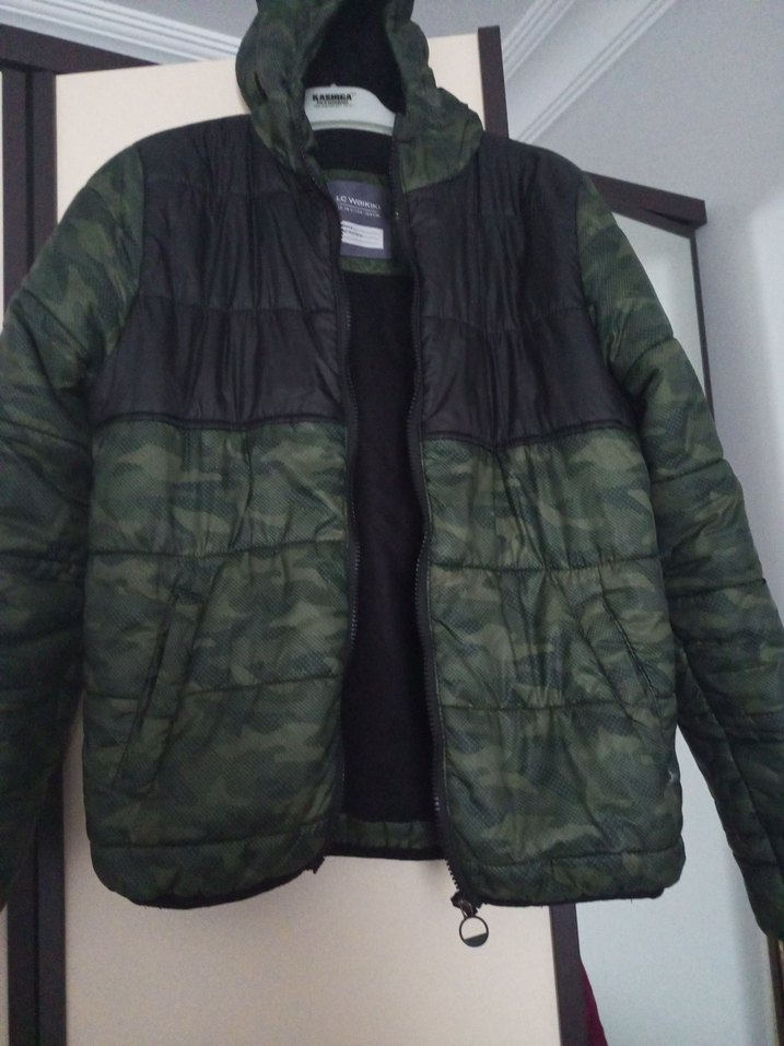 Erkek Çocuk Kamuflaj Desenli Fermuarlı Mont - Görsel 2