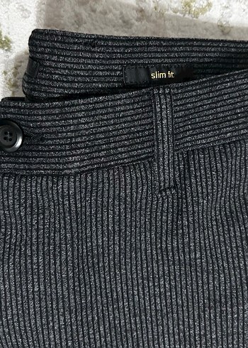 Gri erkek slim fit Pantolon - Görsel 2