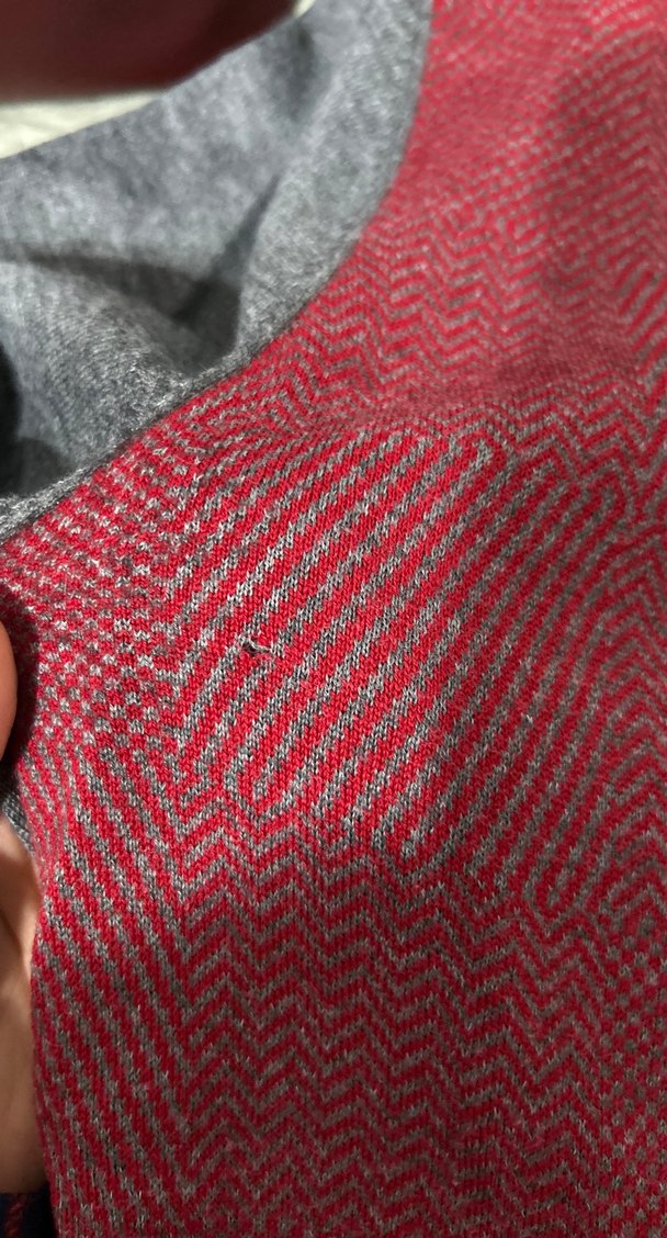 Bordo Gri Örgü Erkek Triko Kazak - Görsel 3