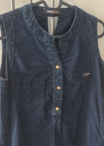 Kemerli Lacivert Kolsuz Kot Elbise - Görsel 4