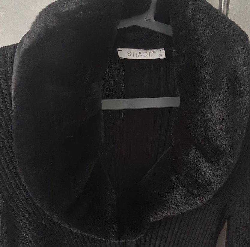 Düğmeli Siyah Kadın Triko Kazak - Görsel 3