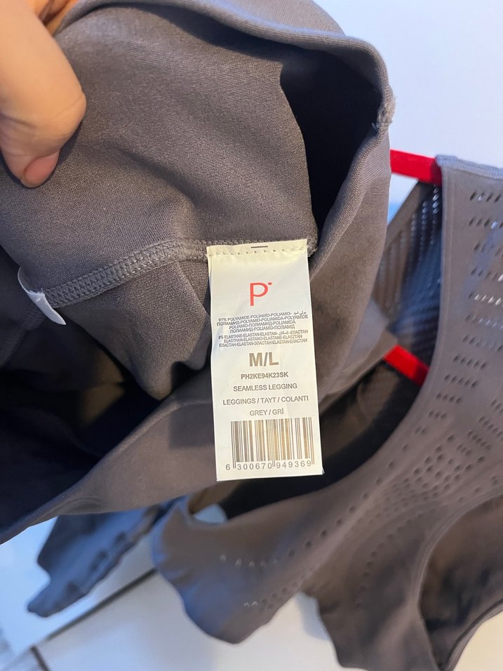 Gri Spor Tayt ve Crop Top Takım - Görsel 4