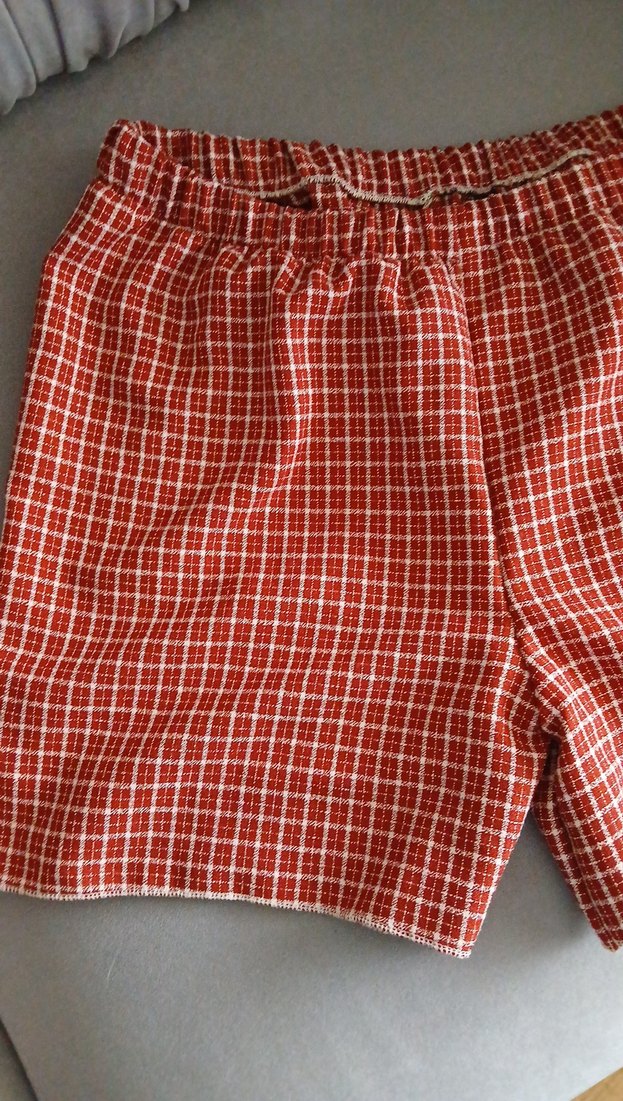 Kırmızı Ekoseli kadın şort - Görsel 2