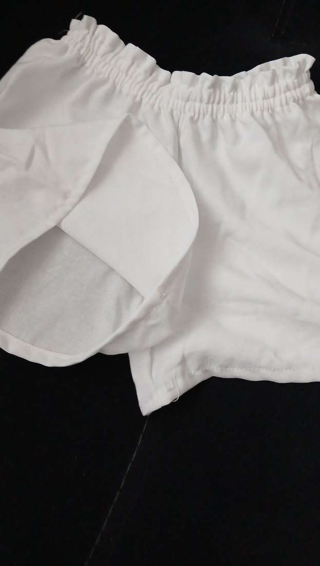 Beyaz çocuk Mini Şort Rahat Kesim - Görsel 3