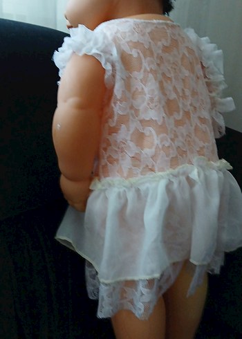 Beyaz Dantel Detaylı Bebek Kız bluz - Görsel 5