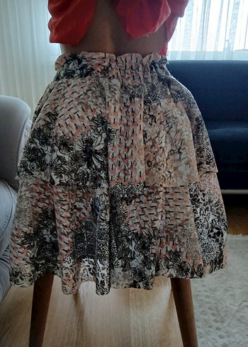 Bohem Tarzı Volanlı Mini etek - Görsel 6