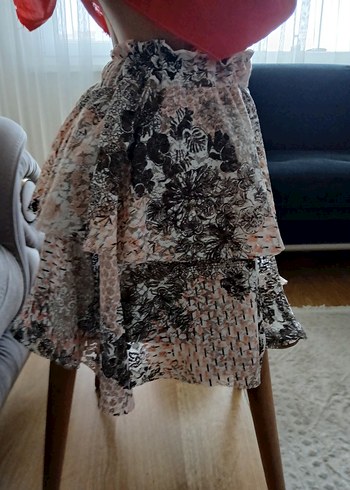 Bohem Tarzı Volanlı Mini etek - Görsel 2