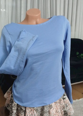 Mavi Kadın Uzun Kollu penye bluz - Görsel 3