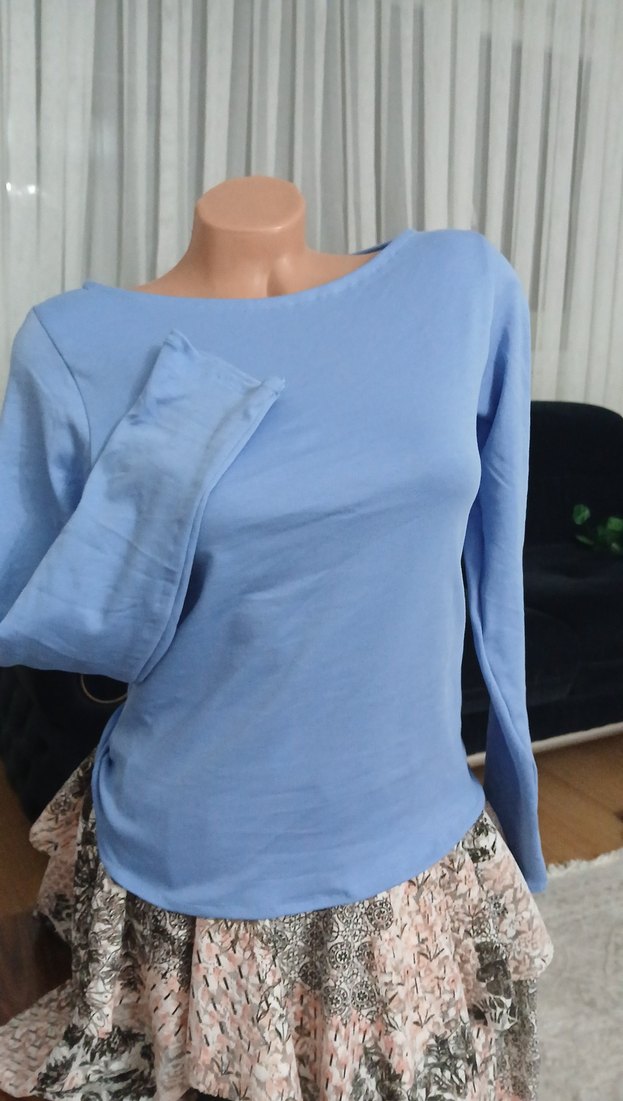 Mavi Kadın Uzun Kollu penye bluz - Görsel 3