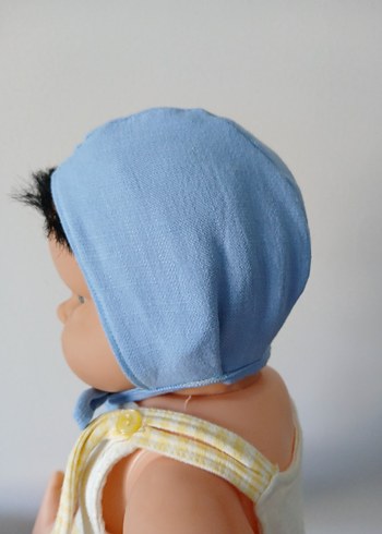 Pastel Mavi Bebek Şapkası - Görsel 5