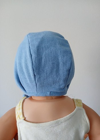 Pastel Mavi Bebek Şapkası - Görsel 4