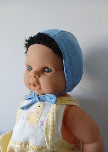 Pastel Mavi Bebek Şapkası - Görsel 3