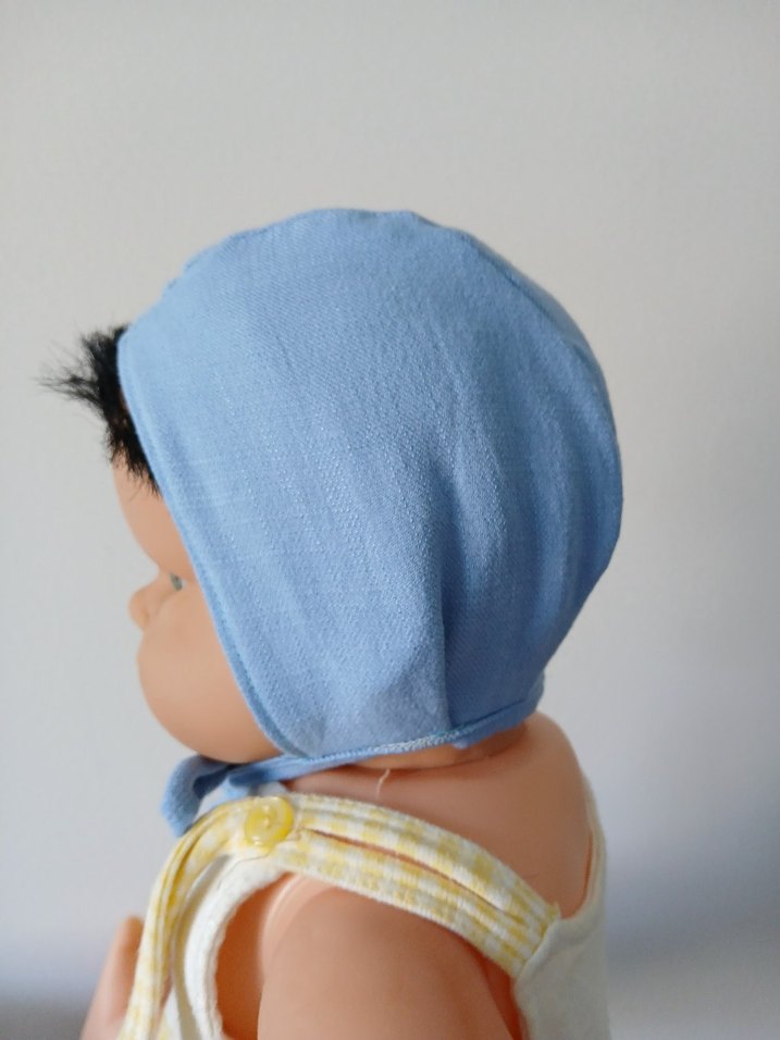 Pastel Mavi Bebek Şapkası - Görsel 5