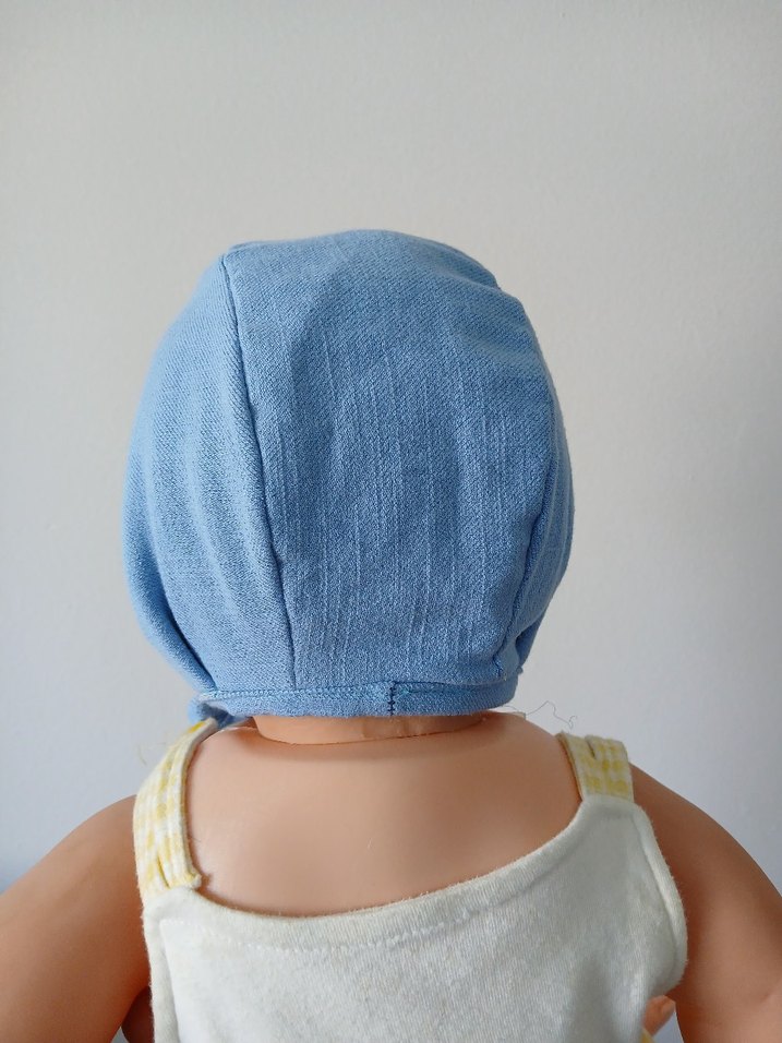 Pastel Mavi Bebek Şapkası - Görsel 4