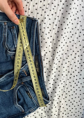34 Beden lacivert Renk Mavi yüksek bel mom jean