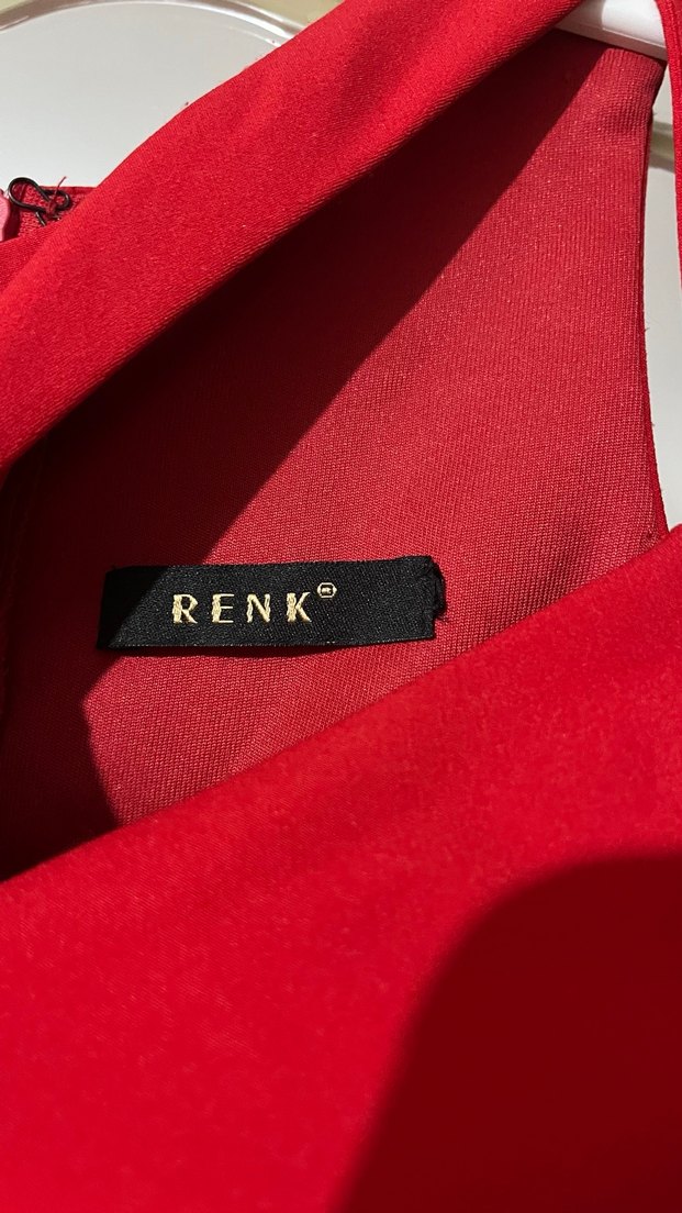 Kırmızı Kadın Abiye Elbise - Görsel 5