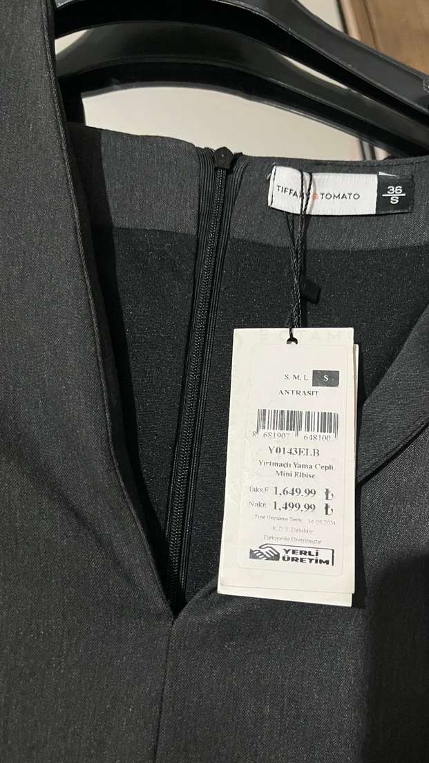 V Yaka mini Kadın elbise - Görsel 4