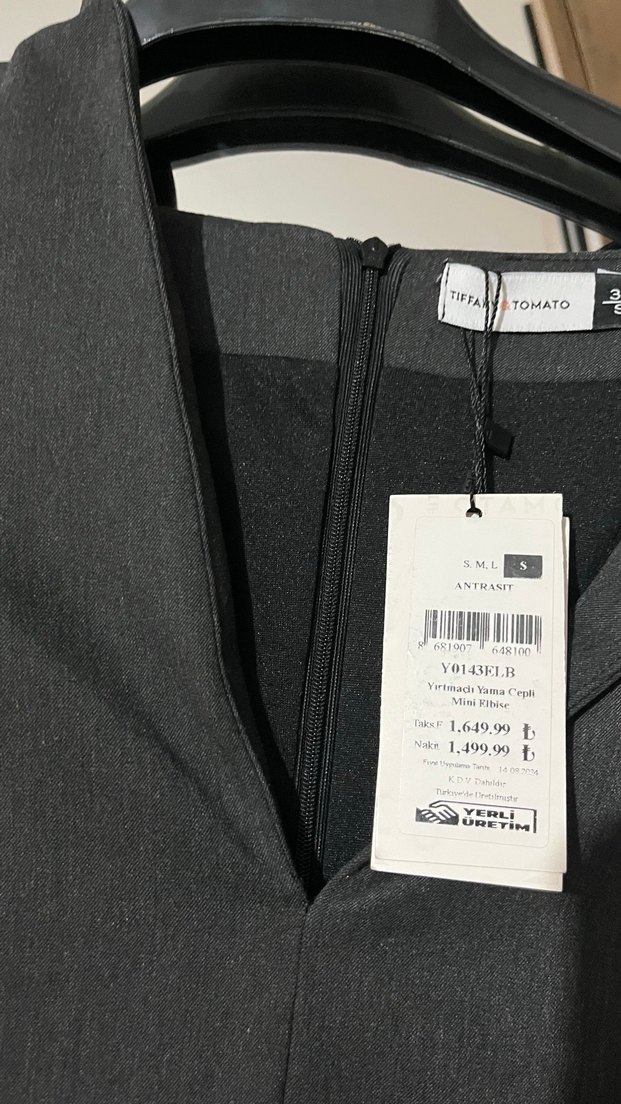 V Yaka mini Kadın elbise - Görsel 5